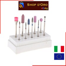 10 pezzi punte fresa unghie