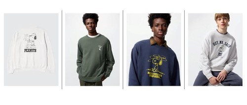 Felpa uniqlo peanuts - uniqlo, xs-4xl