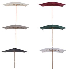 Outsunny Ombrellone da Giardino in Legno 2x3m con Copertura Poliestere
