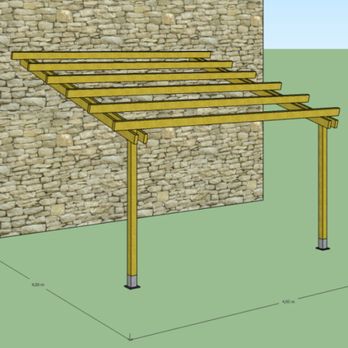 Pergola adossata impregnato - impregnato, i