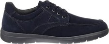 GEOX MOCASSINO ALLACCIATO UOMO CAMOSCIO BLU - plantare estraibile