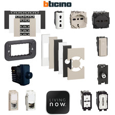 BTICINO LIVING NOW  SERIE COMPATIBILE PLACCHE ,INTERUTTORI, PRESE, PULSANTI ,USB