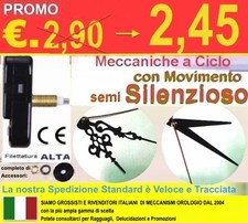 MECCANISMO S. SILENZIOSO OROLOGIO ALBERO ALTO B22 IDEALE PER CERAMICA DECOUPAGE