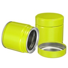 2 Pezzi Bidone da Tè Rotondo, 3" x 3" Contenitori da Tè per Tè Sciolto, Caffè (Verde)