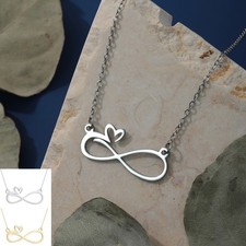 Collana in acciaio inox con 8