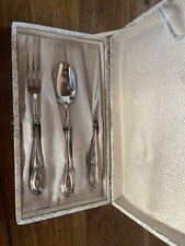 SET POSATE  DA DOLCE O BAMBINO IN ARGENTO 800 - Anni 60 - Con Scatola Originale
