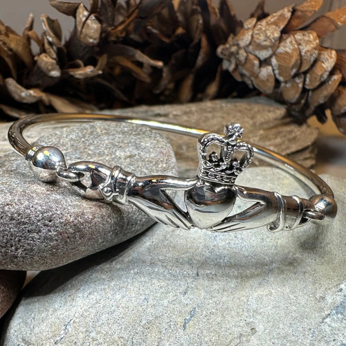Bracciale claddagh argento - bracciale,