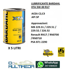 5 LITRI 5L OLIO BARDAHL XTA