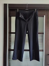 PANTALONI ELEGANTI DONNA CON SPACCO CENTRALE E FINALE CON BORCHIETTE LATERALI