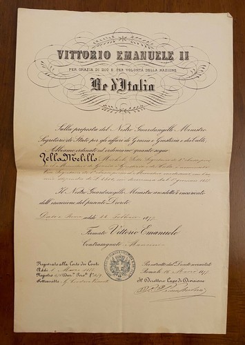 Decreto promulgato vittorio - promulgato, da