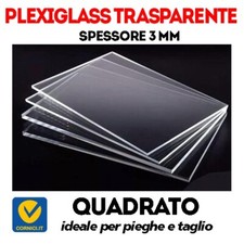PLEXIGLASS TRASPARENTE 3 mm PREMIUM formato QUADRATO acrilico vetro sintetico