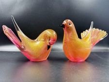 Coppia Colombe Lovebirds Vetro