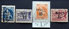 [FRGNOCCFIU0030] FIUME 1919 [S.76/80] POSTA FIUME Sopr. Serietta 4v diff USATI/Δ