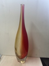 Vaso alto in vetro artistico