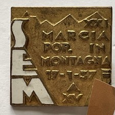 Distintivo SEM Escursioni Montagna Marcia Popolare 1937
