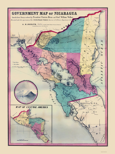 Mappa storica nicaragua - -,