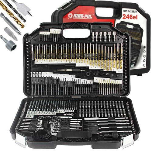 Set 246 pezzi punte - , trapano
