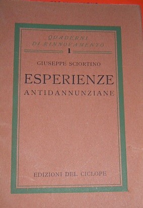 Esperienze antidannunziane - esperienze, antidannunziane.
