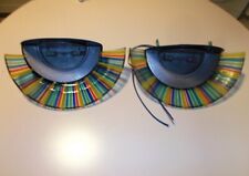 ARTEMIDE Coppia lampade a muro applique vintage anni 80–Vetro Murano policromo