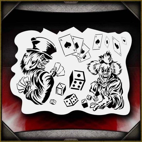 Clowns aerografo stencil - clowns,