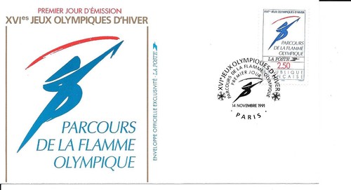 Francia 1991 fdc xvi giochi - francia,