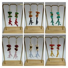 Orecchini pendenti corallo - vari colori - NUOVO