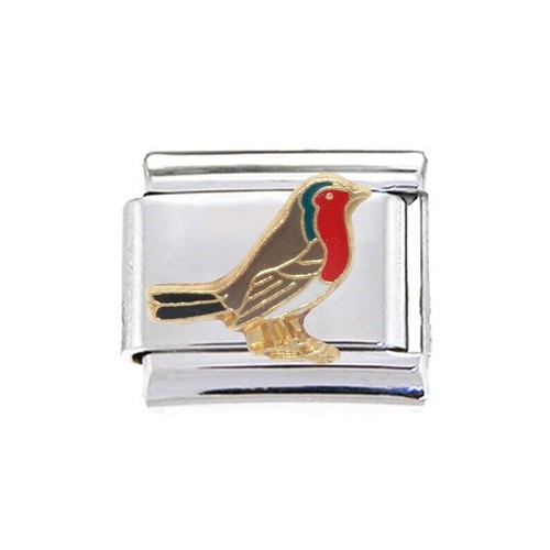 Charm italiano smaltato robin - charm,