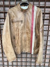BELSTAFF RACING Blouson Giacca Pelle Antica Cuero Malenotti Epoca S/M