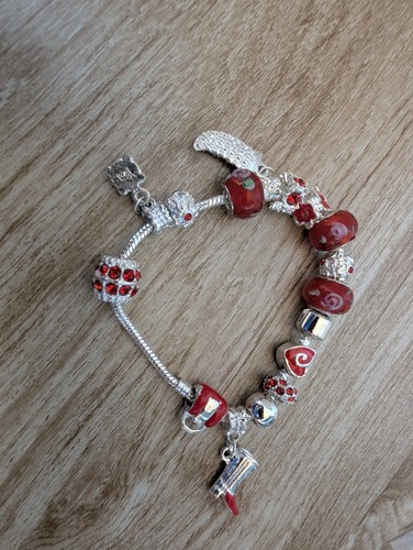 Bracciale con perline rosse - , e