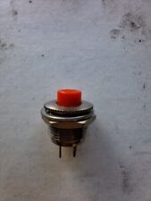 x2PZ Mini Pulsante da pannello Normalmente Aperto NA con Tasto Rosso 13mm Ferro