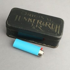 ORIGINAL JUNKER & RUH MACCHINA DA CUCIRE SCATOLA LATTA CUCIRINI VINTAGE IN '900