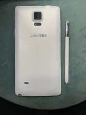 Copribatteria Cornice Scocca Samsung Galaxy Note 4 Originale Bianco Con Pennino