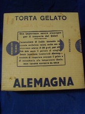 ALEMAGNA scatola cartone torta gelato primi anni 70. 22x22x9. Come da foto.
