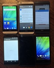 Lotto 6 HTC Desire One M8 6265 Ricambi ROTTI Spedizione Veloce Alcuni Funzionanti