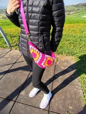 Borsa Marsupio Fatta A Mano All'uncinetto Con Mattonelle Granny?