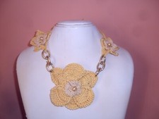 COLLANA FIORE HANDMADE UNCINETTO PEZZO UNICO