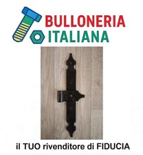 Cerniera ferro battuto nera 25 cm robusta per portoni cancelli antica