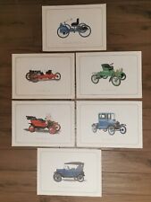 Set 6 sei stampe vintage collezione auto d'epoca Henry Ford dal 1896 al 1924