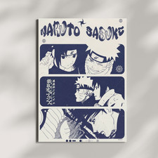 Poster retrò Naruto Sasuke