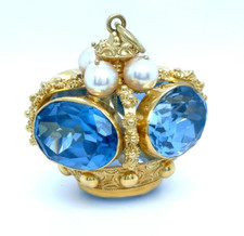 18k Oro Corona Ciondolo Con