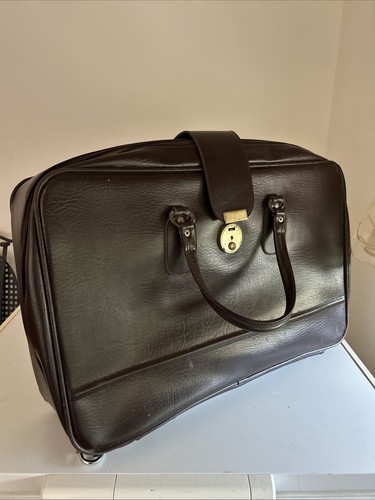 Valigia vintage pelle - pelle, anni