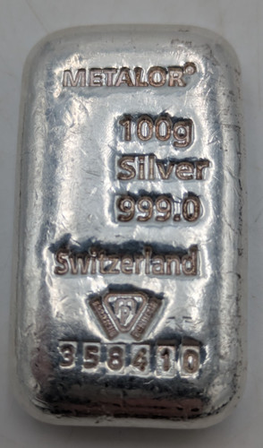 Lingotto argento 100g 999 - , di