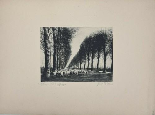Antique old print stampa - print,