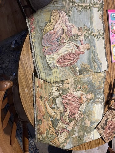 Arazzo vintage donna lago