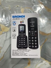 BRONDI AMICO HOME CELLULARE GSM PER ANZIANI TASTI GRANDI DUAL SIM NERO