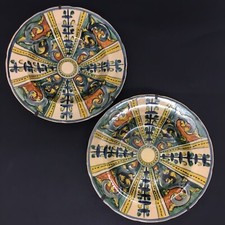 RARA COPPIA DI PIATTI CERAMICA
