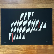 Enrico Sirello, Serigrafia 70x50 cm - Astratto 19/90 