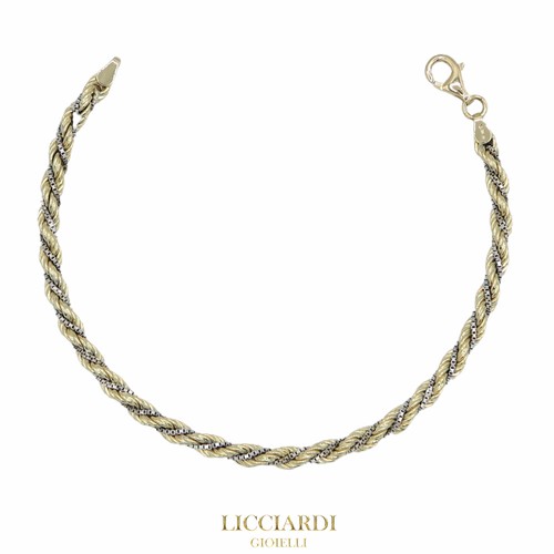 Bracciale unisex corda oro