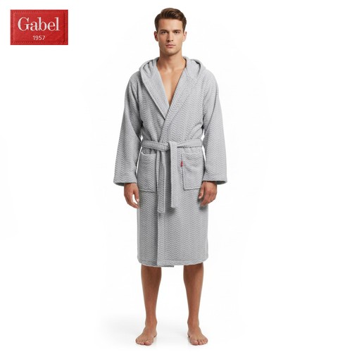 Accappatoio jacquard con