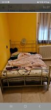 Letto  a Una Piazza e Mezza In Ferro Battuto Compreso di Rete a Doge e Materasso